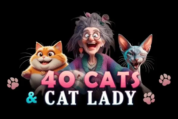 40 cats & cat lady