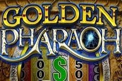 Golden Pharaoh Casino lobby interface showing game categories and promotional banners