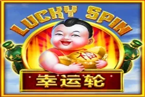 Skjermbilde av Lucky Spins casino spillmeny med utvalgte slot-spill